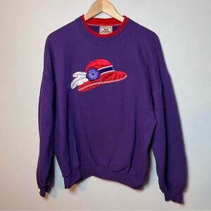 Vintage Red Hat Society Crewneck Women’s XL Top Stitch Embroidered Sweatshirt